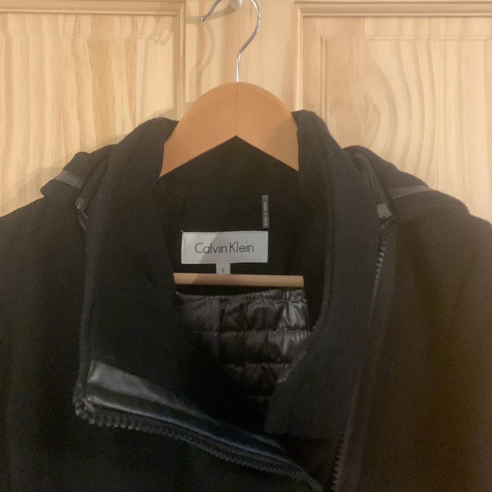 Women’s Calvin Klein black hooded pea coat - Picture 2 of 7